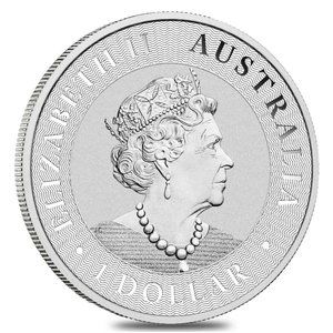 2021 AUSTRALIAN KANGAROO SILVER DOLLAR WITH QUEEN ELIZABETH II UNCIRCUALATED RAR